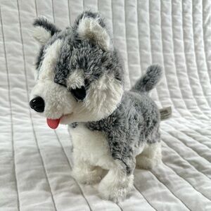 Walking Wagging Barking Husky Dog Plush Interactive Toy